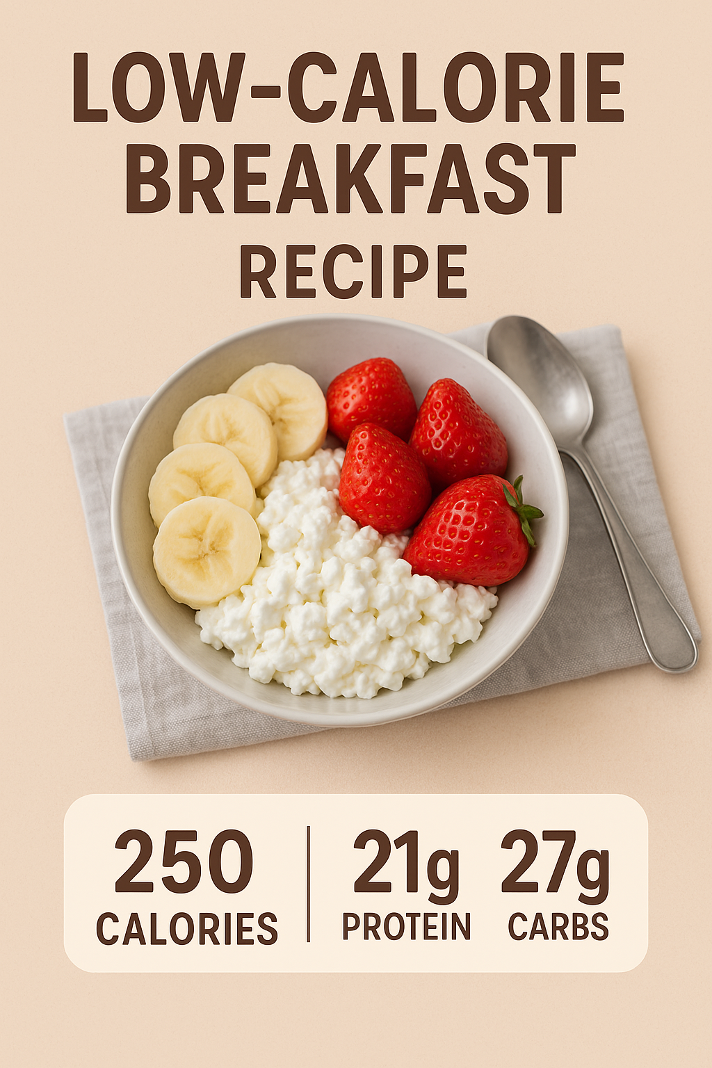 Comece o Dia Leve: Café da Manhã com 250 Calorias e 21g de Proteína! 🥣🍓